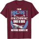 Aircraft Mechanic Dad Shirt Airplane Mechanic Father Gift T-Shirt - T-Shirt | Maroon