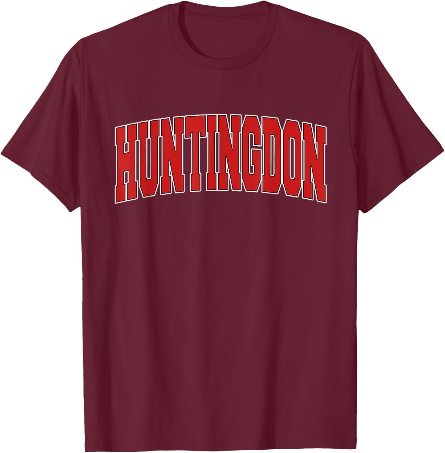 HUNTINGDON PA PENNSYLVANIA Varsity Style USA Vintage Sports T-Shirt - T-Shirt | Maroon