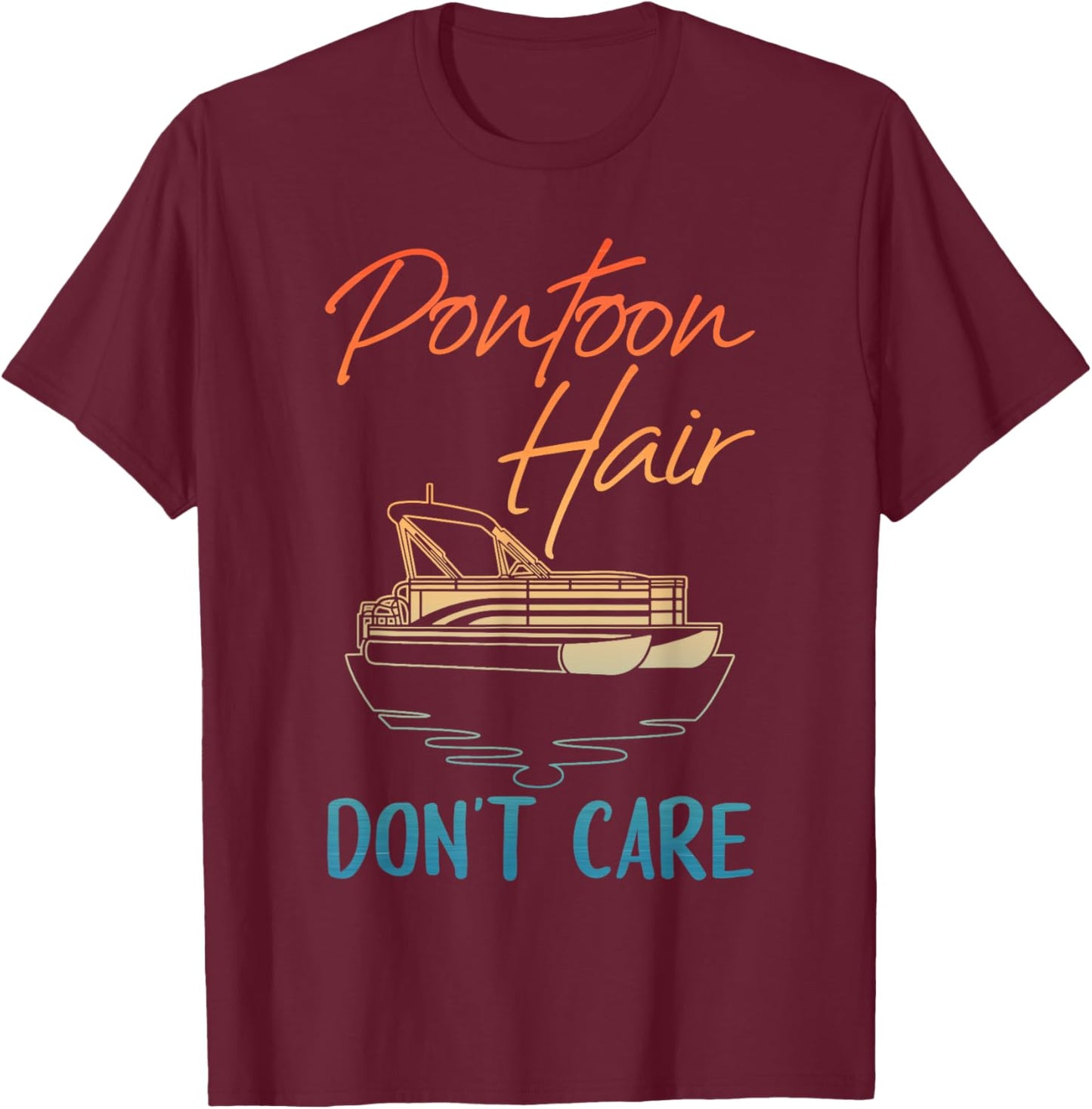 Cool Pontoon Boat Design Women Pontoon Boat Captain T-Shirt - T-Shirt | Maroon