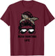 Bear Hunting life messy bun funny bear Hunter woman mom T-Shirt - T-Shirt | Maroon