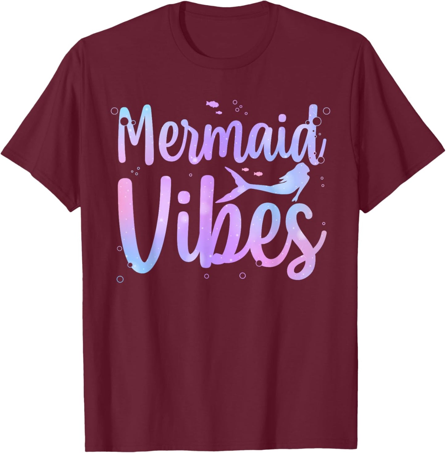Cute Mermaid Girls Mythical Creature Mermaid Lover T-Shirt - T-Shirt | Maroon