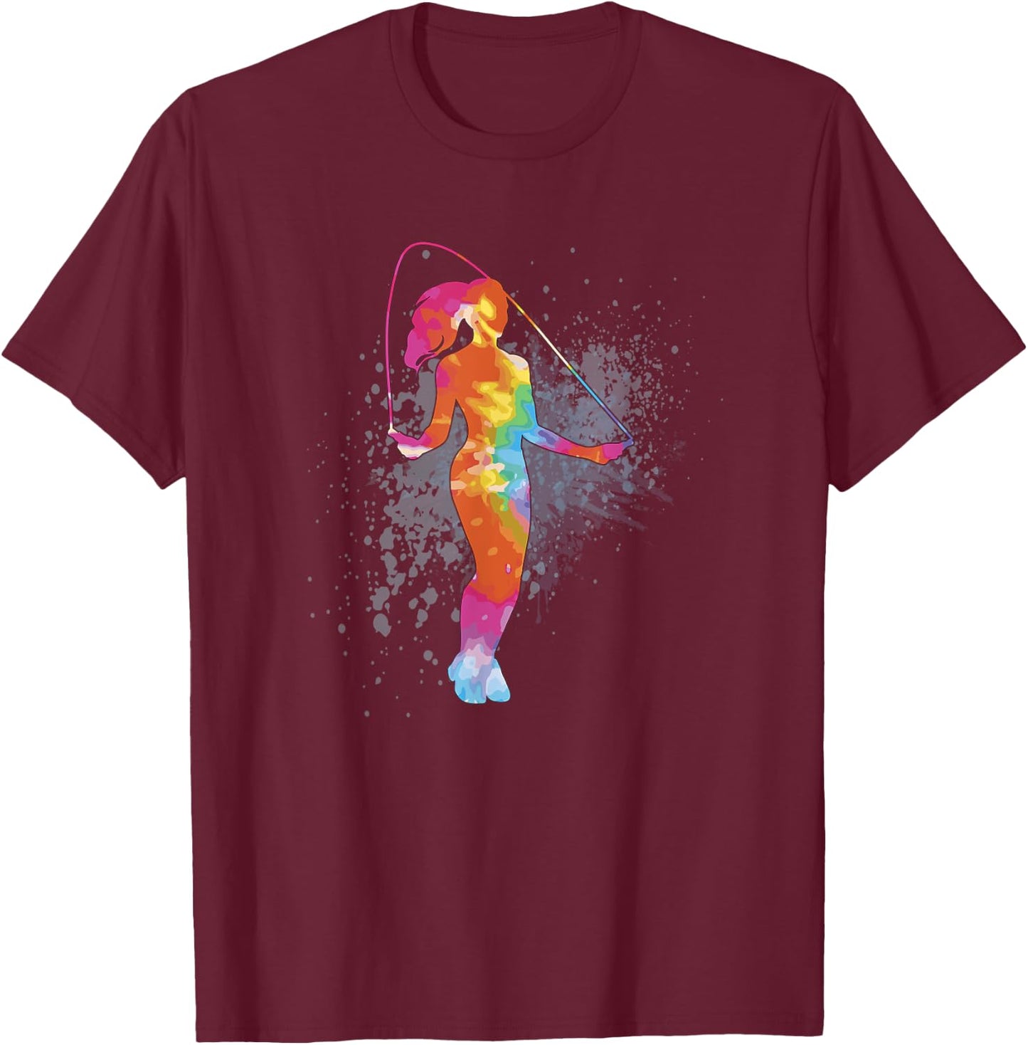 Fitness Roping - Jumping Rope Skipping Women T-Shirt - T-Shirt | Maroon