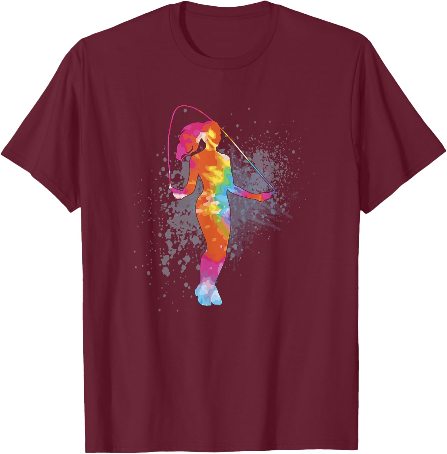 Fitness Roping - Jumping Rope Skipping Women T-Shirt - T-Shirt | Maroon
