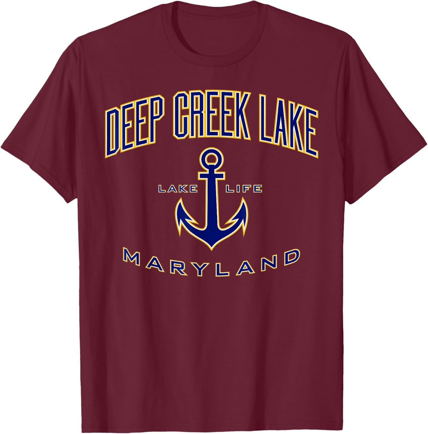 Deep Creek Lake MD T-Shirt - T-Shirt | Maroon
