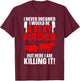 Funny Butcher Design Women Butchery Meat Butcher T-Shirt - T-Shirt | Maroon