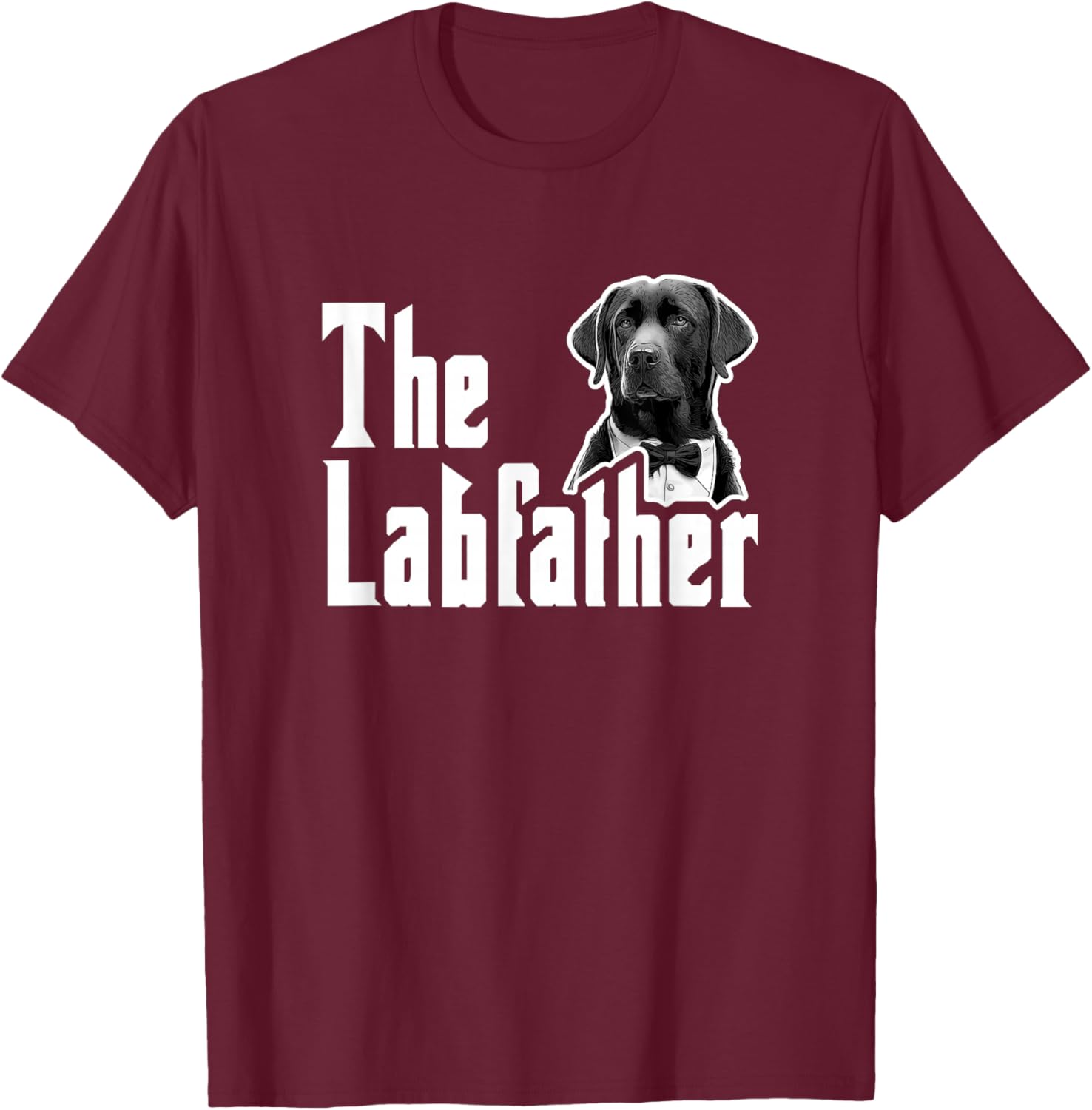The Labfather Dog Dad Bow Tie Labrador Lover Father's Day Women T-Shirt - T-Shirt | Maroon