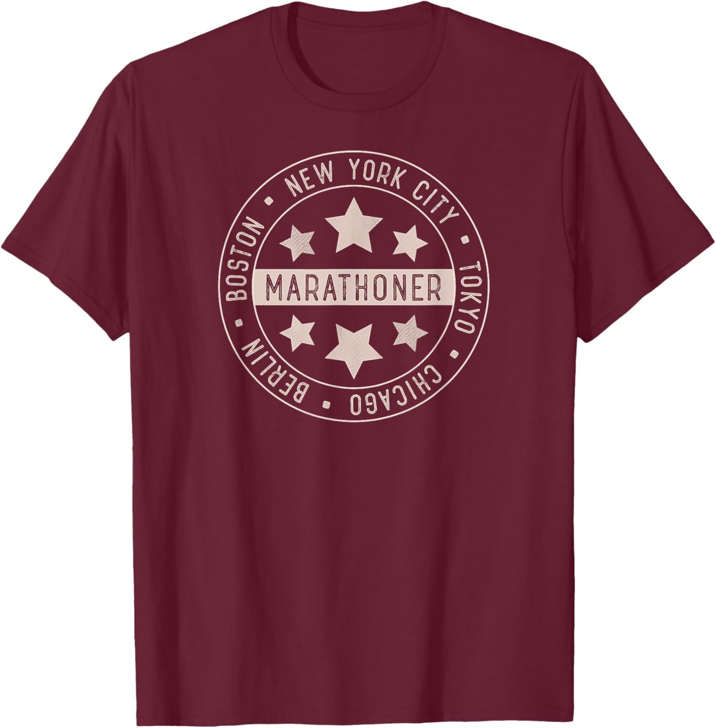 Marathoner Long Distances Major Runner Marathons Souvenir T-Shirt - T-Shirt | Maroon