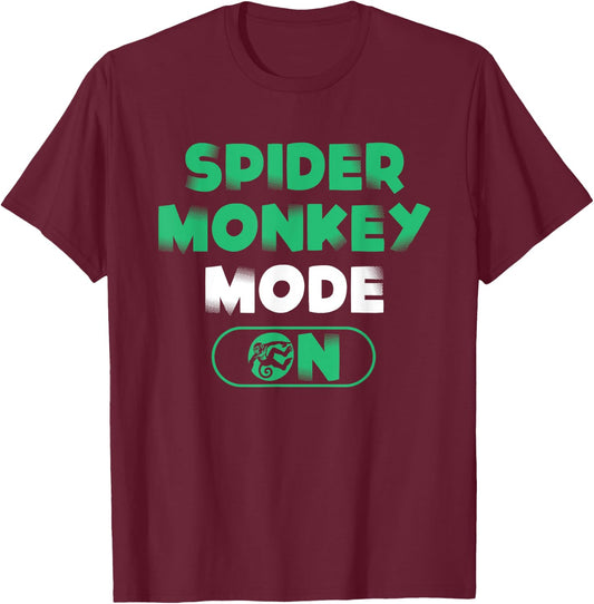 Spider Monkey Lover Jungle Animal Funny Spider Monkey T-Shirt - T-Shirt | Maroon