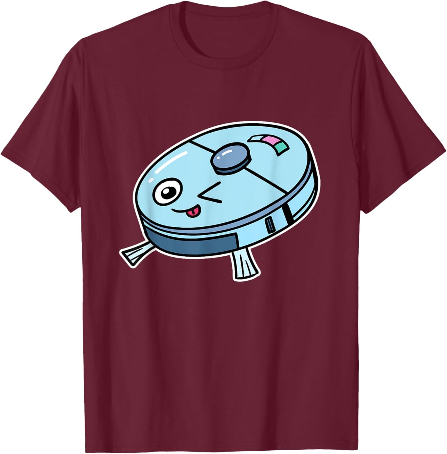 Cute Robot Vacuum Cleaner Vacuum Cleaner Robot Children T-Shirt - T-Shirt | Maroon