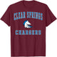 Clear Springs High School Chargers C1 T-Shirt - T-Shirt | Maroon