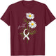 Lung Cancer Fight Support White Ribbon Gift Lung Cancer T-Shirt - T-Shirt | Maroon