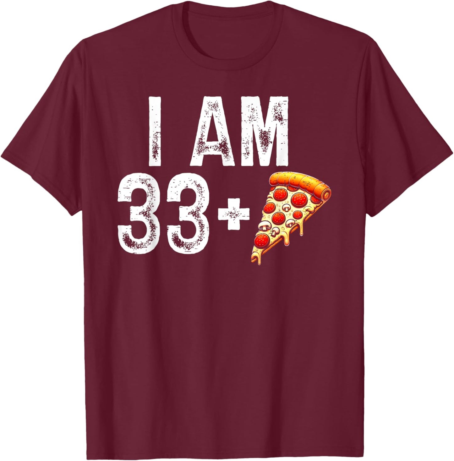 34 Year Old Pizza Birthday Party 34th Bday Women T-Shirt - T-Shirt | Maroon