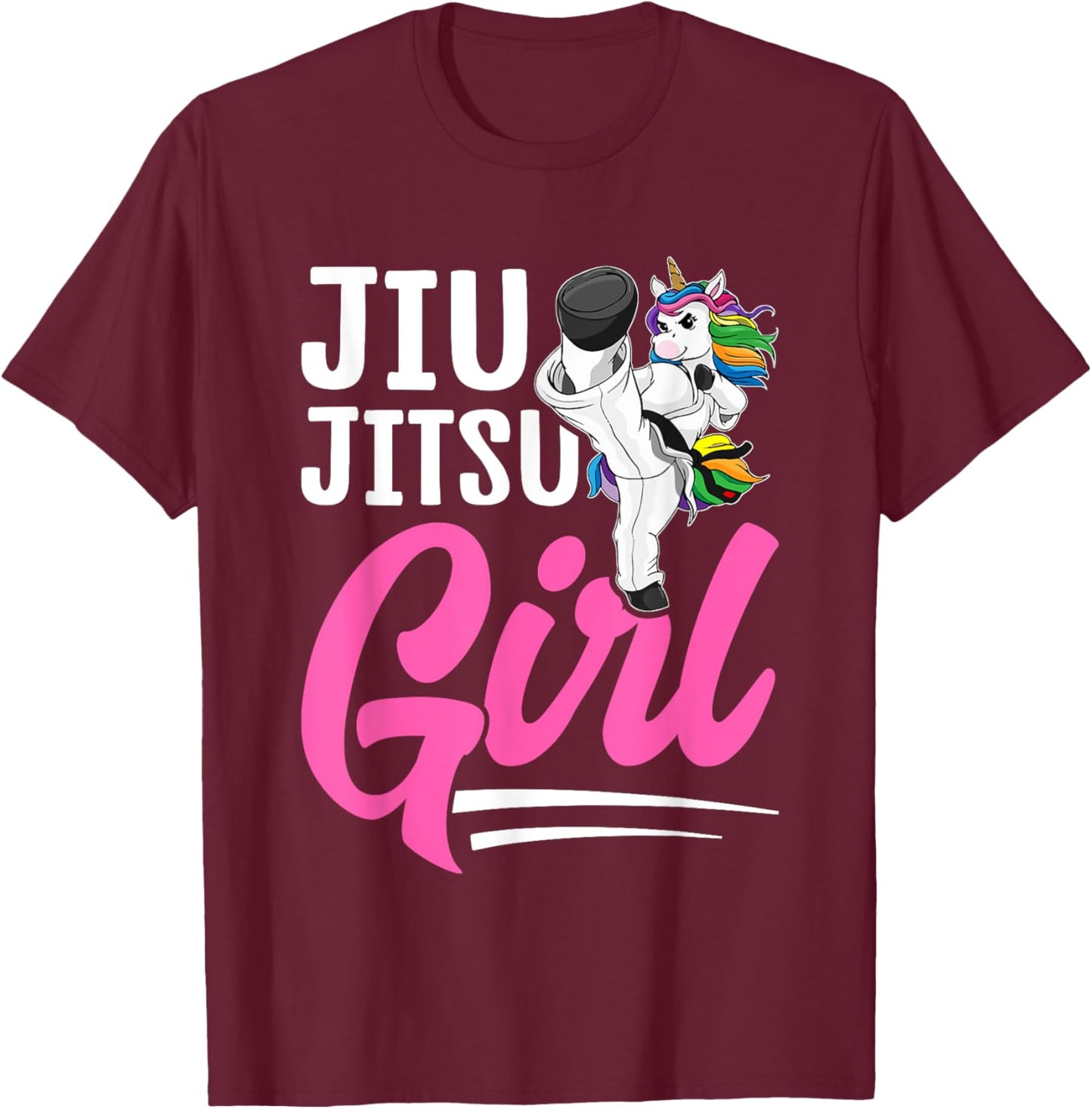 Jiu Jitsu Girl BJJ Girl Martial Arts T-Shirt - T-Shirt | Maroon