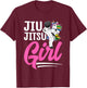 Jiu Jitsu Girl BJJ Girl Martial Arts T-Shirt - T-Shirt | Maroon