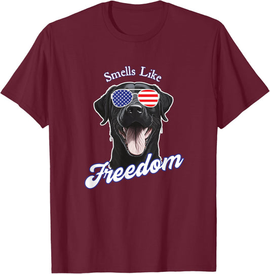 Black Lab American Flag Patriotic Vintage 4th of July Retro T-Shirt - T-Shirt | Maroon