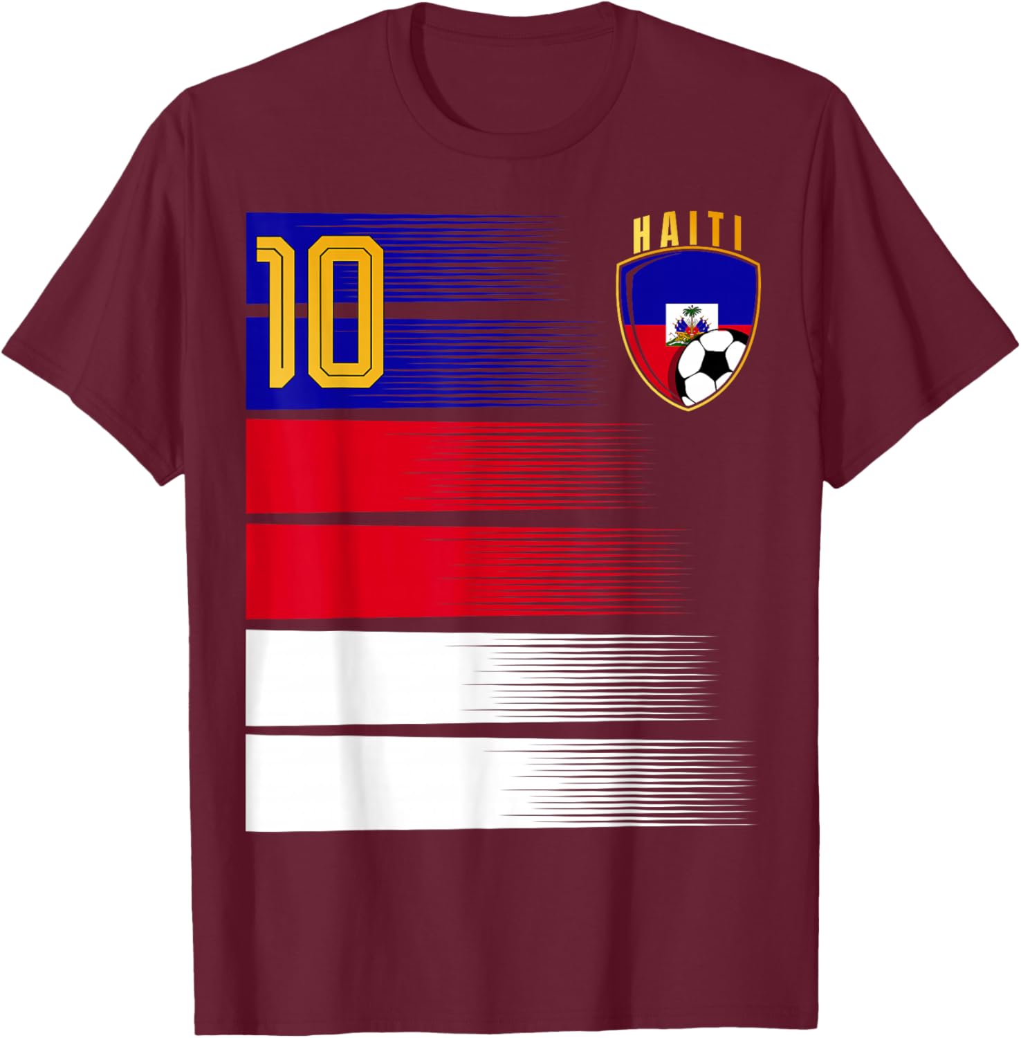 Haiti Flag Haitian Pride Lovers T-Shirt - T-Shirt | Maroon