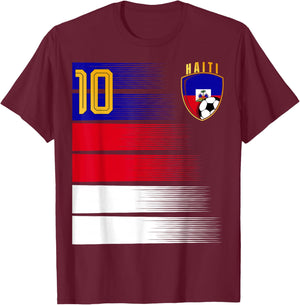 Haiti Flag Haitian Pride Lovers T-Shirt - T-Shirt | Maroon