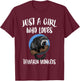 Just A Girl Who Loves Tamarin Monkeys Gift T-Shirt - T-Shirt | Maroon