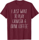 Coffee Lovers Canasta Card Game Player T-Shirt - T-Shirt | Maroon