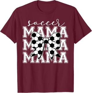 Soccer Mama Retro Groovy Soccer Softball Mom T-Shirt - T-Shirt | Maroon