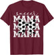 Soccer Mama Retro Groovy Soccer Softball Mom T-Shirt - T-Shirt | Maroon