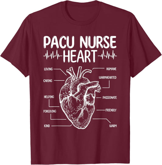 PACU Nurse Accessoires for Work PACU Nursing Essentials T-Shirt - T-Shirt | Maroon