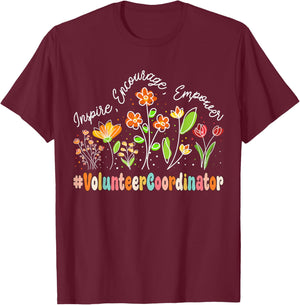 Volunteer Coordinator Appreciation Week Back to School T-Shirt - T-Shirt | Maroon