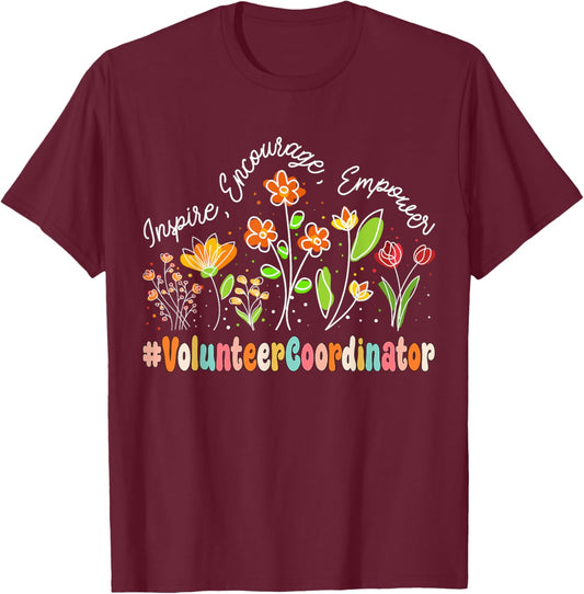 Volunteer Coordinator Appreciation Week Back to School T-Shirt - T-Shirt | Maroon