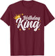 Boys And Men Crown Birthday King T-Shirt - T-Shirt | Maroon