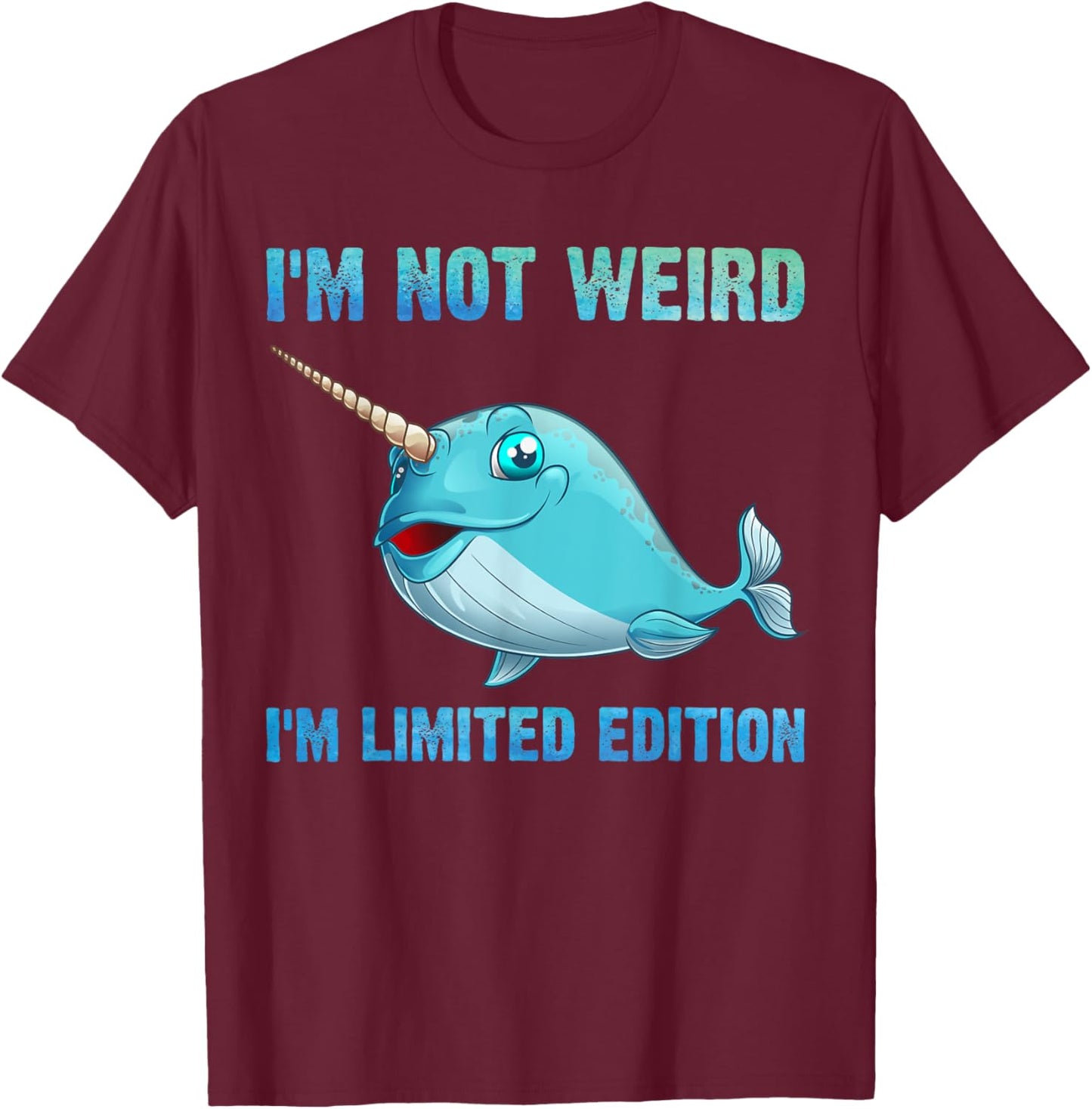 Funny Narwhal Gift Women Sea Whale Fish Ocean Animal T-Shirt - T-Shirt | Maroon