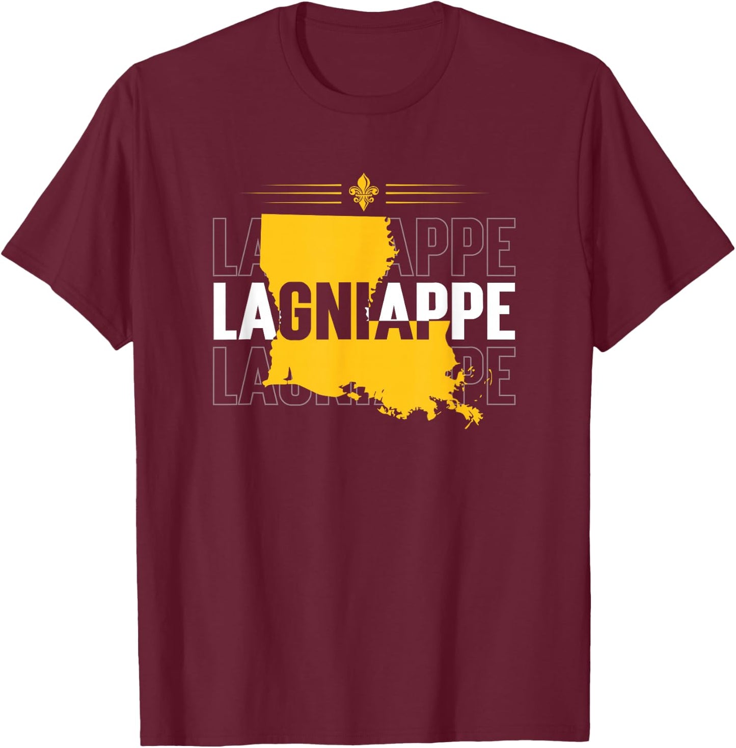 New Orleans Slang or Nola for Lagniappe T-Shirt - T-Shirt | Maroon