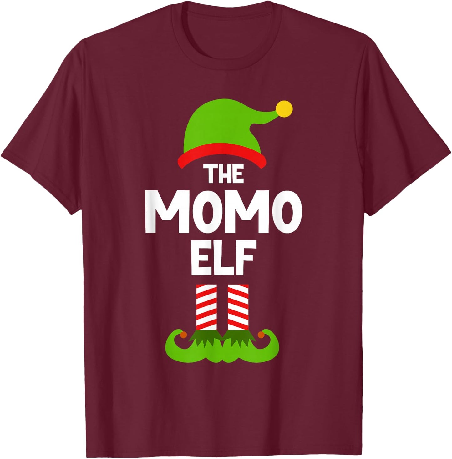 I'm The Momo Elf Christmas Family Pajama Funny T-Shirt - T-Shirt | Maroon