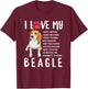 I Love My Beagle - Funny Beagle Lover Gift T-Shirt - T-Shirt | Maroon