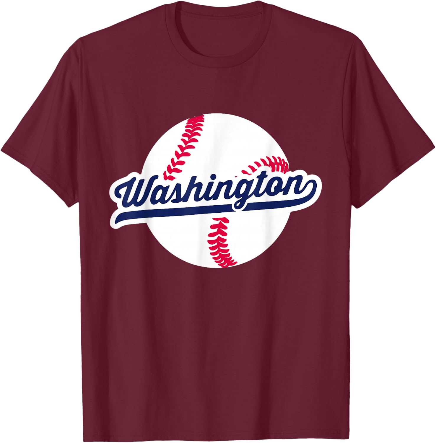 Washington DC Baseball Vintage Pride Love City T-Shirt - T-Shirt | Maroon