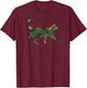 Camo Cat Funny Camouflage Pattern Army Military Colors Cat T-Shirt - T-Shirt | Maroon