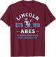 Vintage Lincoln Illinois Abes Defunct Baseball Team T-Shirt - T-Shirt | Maroon