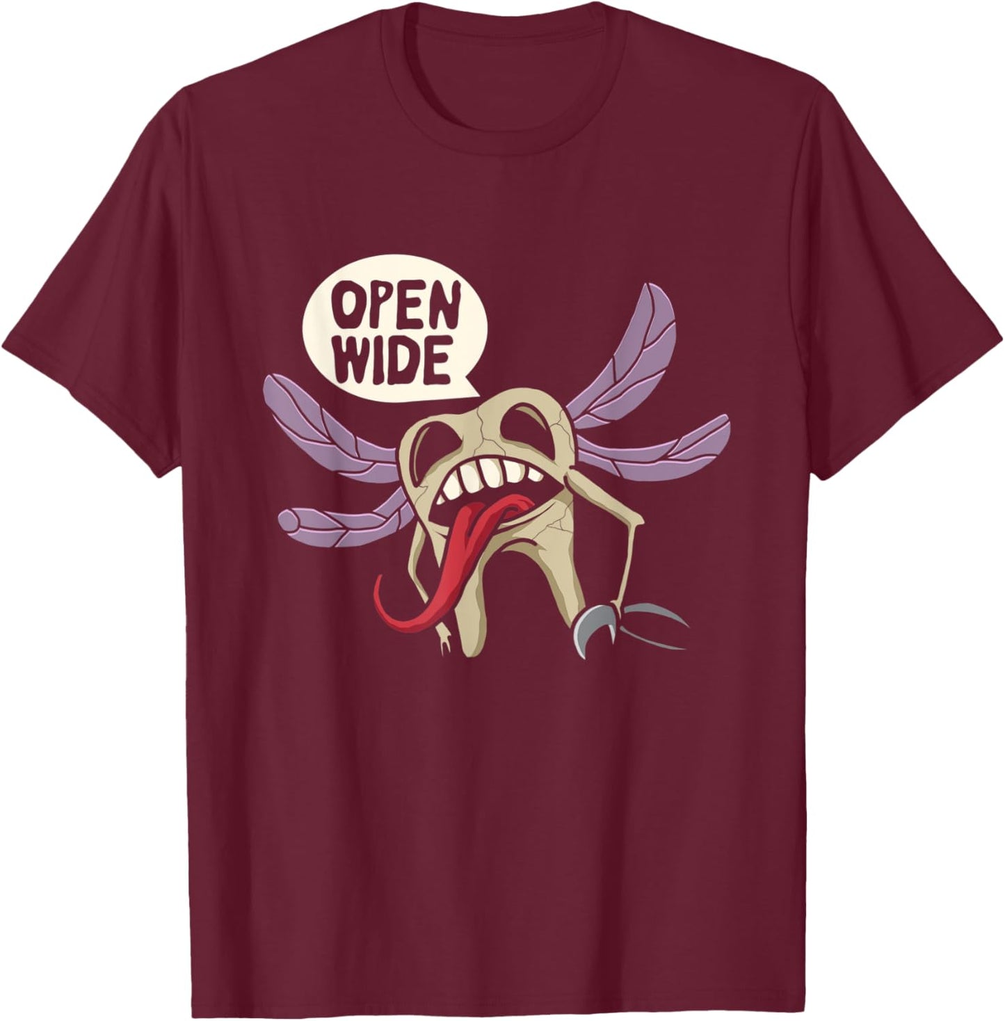 Zombie Tooth Fairy Halloween Dental Future Evil Dentist T-Shirt - T-Shirt | Maroon