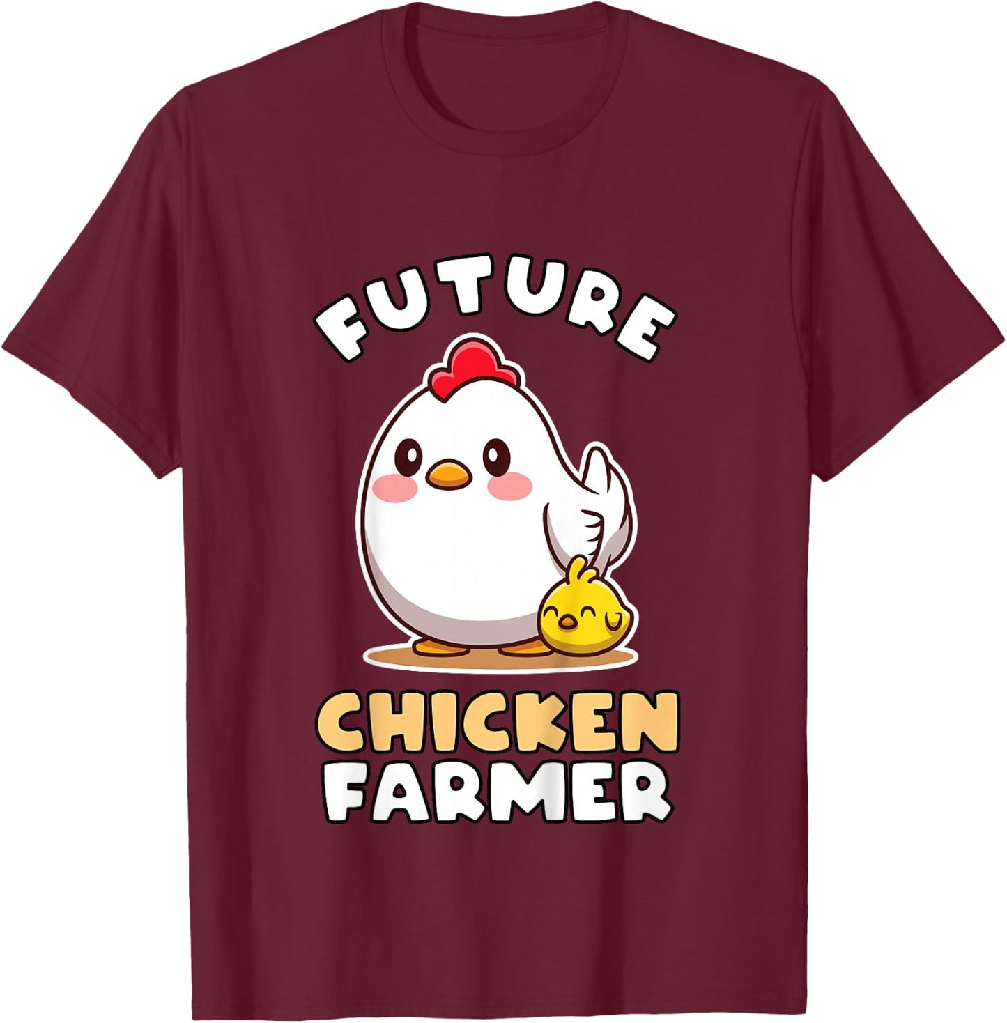 Future Chicken Farmer Gift Farmer Kids T-Shirt - T-Shirt | Maroon