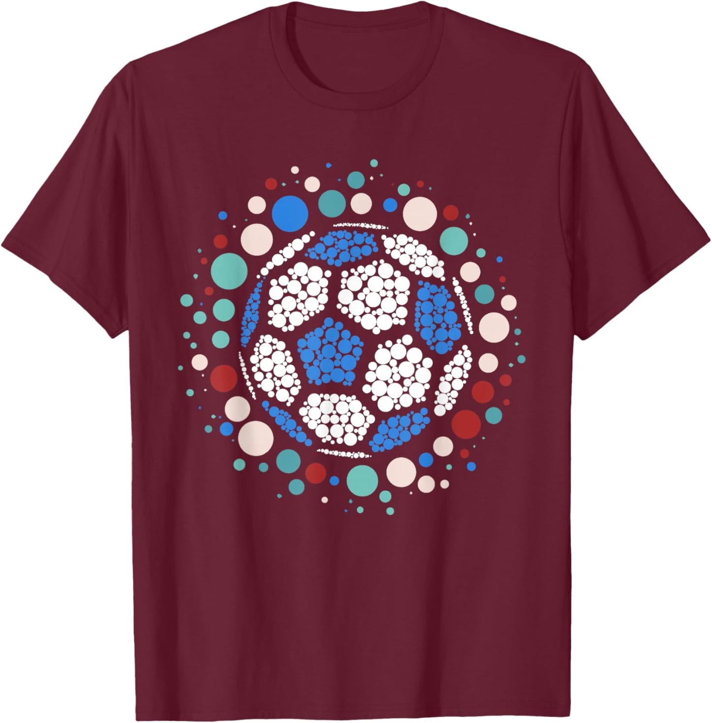 Happy Dot Day Soccer Ball Lover Polka Dot Toddler Youth T-Shirt - T-Shirt | Maroon