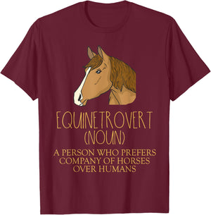 Horse Lover Gifts Funny Meme Saying Horse Definition Girls T-Shirt - T-Shirt | Maroon
