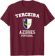 Terceira Azores Flag - Terceira Portugal Island Souvenir T-Shirt - T-Shirt | Maroon
