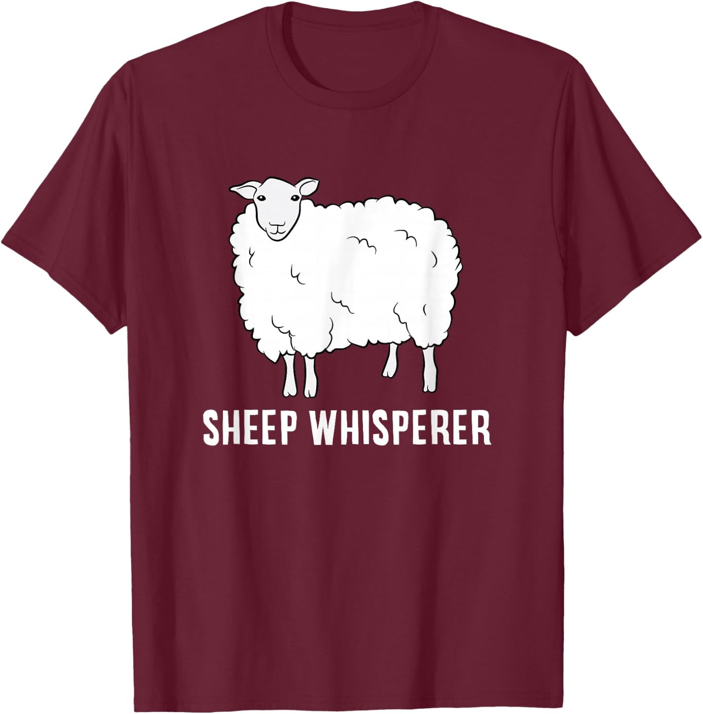 Funny Sheep Whisperer Sheep Farmer T-Shirt - T-Shirt | Maroon