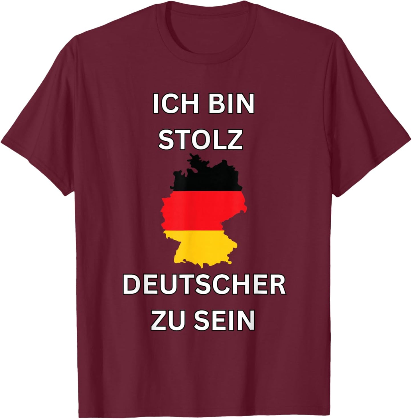 Ich bin stolz darauf, deutsches Design zu sein T-Shirt - T-Shirt | Maroon