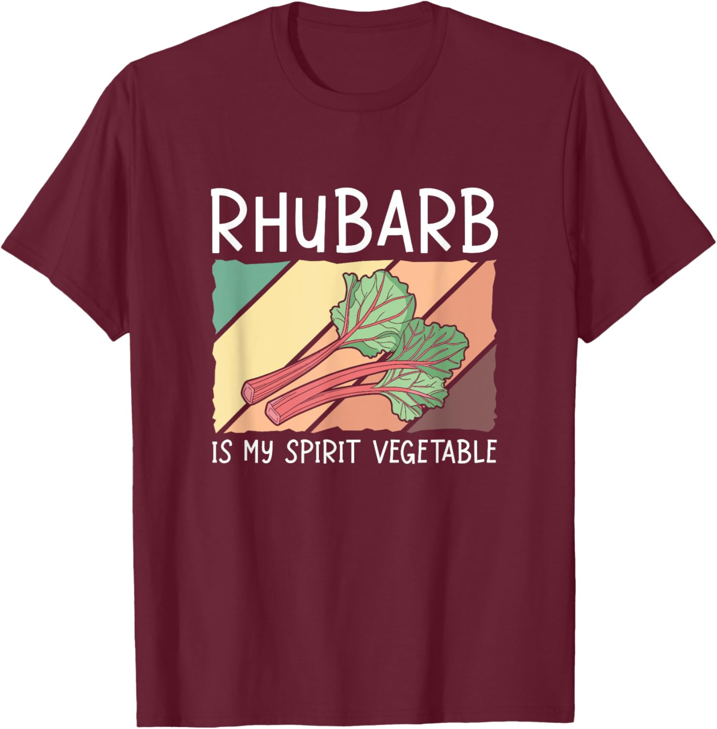 Rhubarb Is My Spirit Vegetable Funny Rhubarb Pie Enthusiasts T-Shirt - T-Shirt | Maroon
