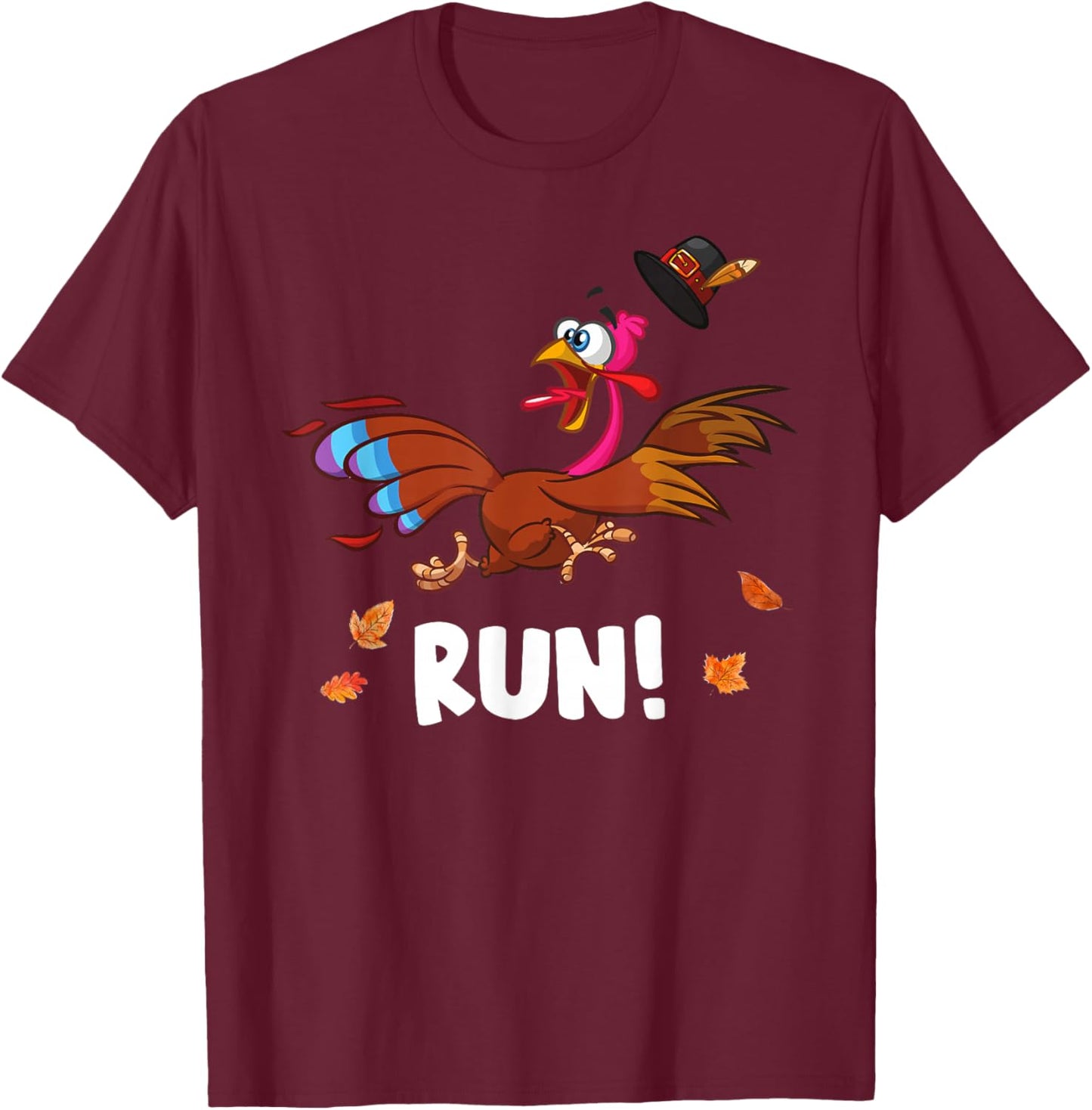 Thanksgiving Turkey Running Outfit Gear Costume Turkey Trot T-Shirt - T-Shirt | Maroon