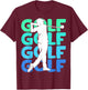 Golf Golfer Golf Player Men Children Boys T-Shirt - T-Shirt | Maroon