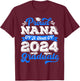 Proud Nana of 2024 Graduate Awesome Family College Nana T-Shirt - T-Shirt | Maroon