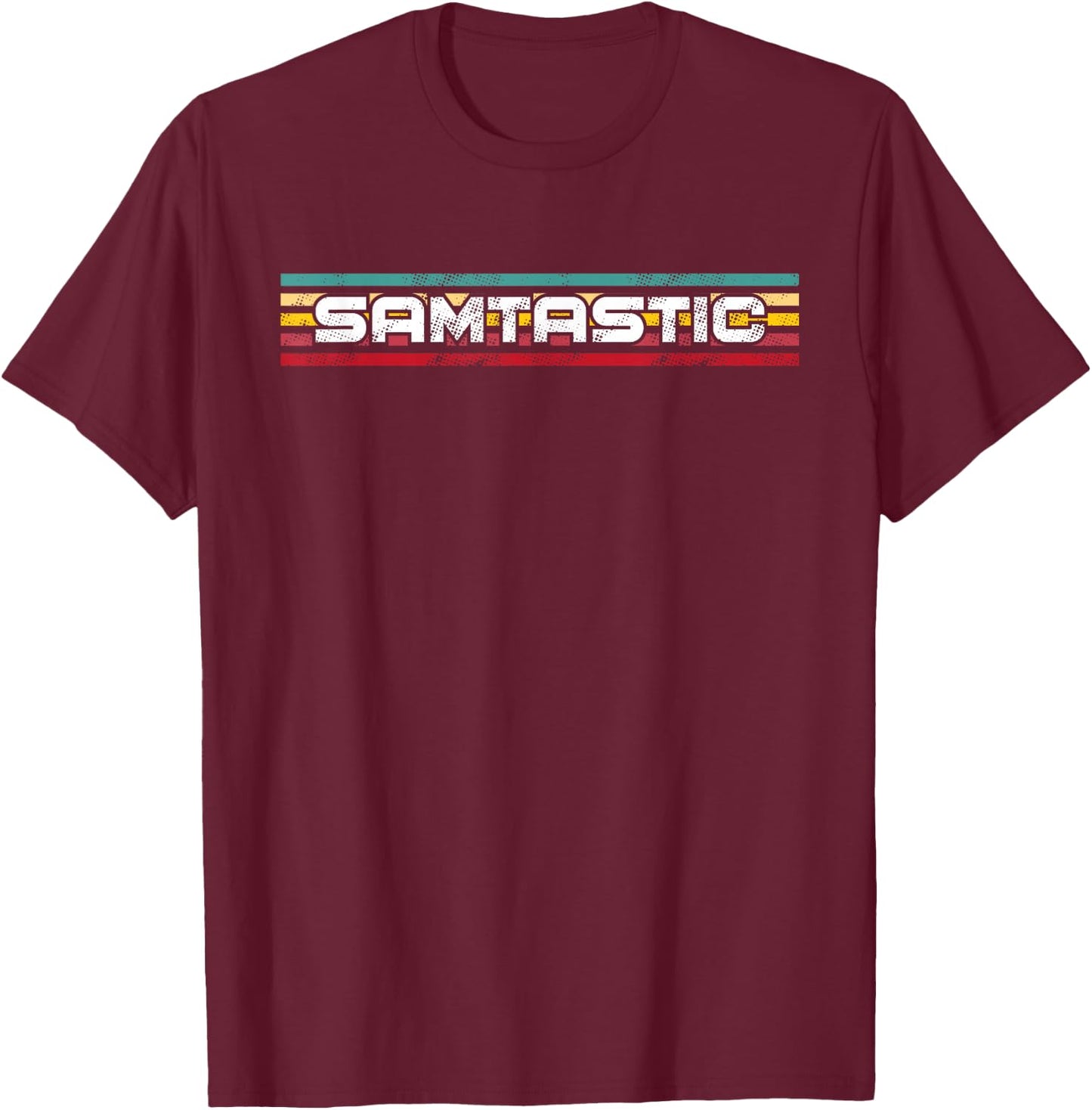 Retro Samtastic Gift any name like Sam or Samantha T-Shirt - T-Shirt | Maroon