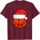 Christmas Basketball Pajama, Basketball Sweater Boys Men T-Shirt - T-Shirt | Maroon