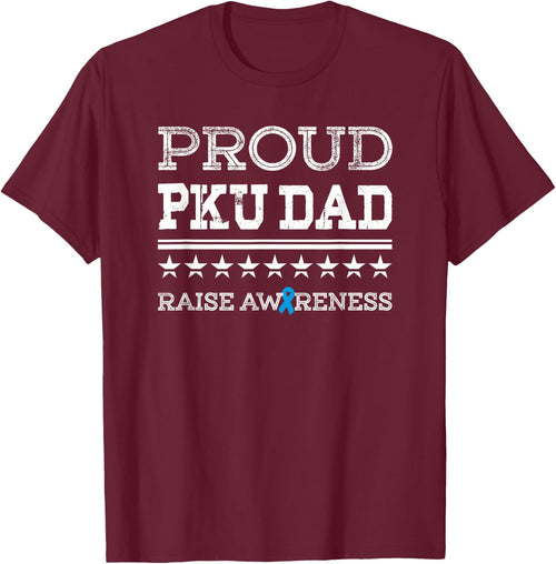 PKU Awareness Proud Dad Stars & Stripes T Shirt